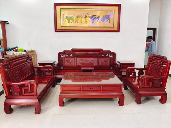 紅花梨國(guó)色天香沙發(fā)